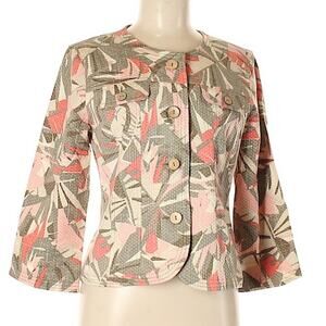 RUBY RD Tropical Jungle Print Blazer Jacket Size 6